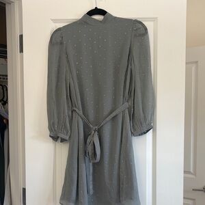 Ann Taylor Gray Long Sleeve Dress